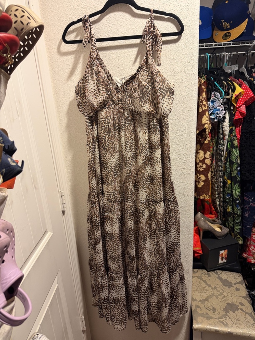 Express brown Maxi Dress in Animal Print